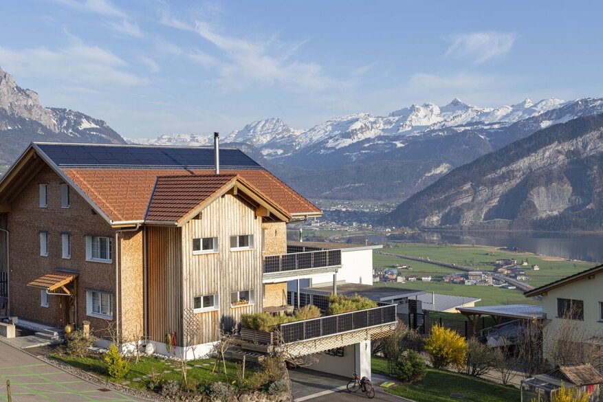 Solaranlage auf Einfamilienhaus