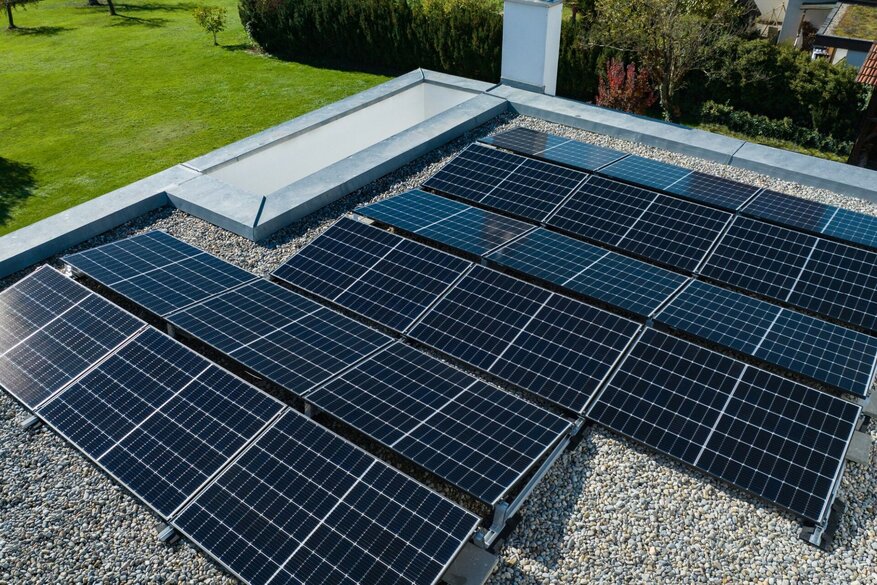 PV Anlage auf Flachdach